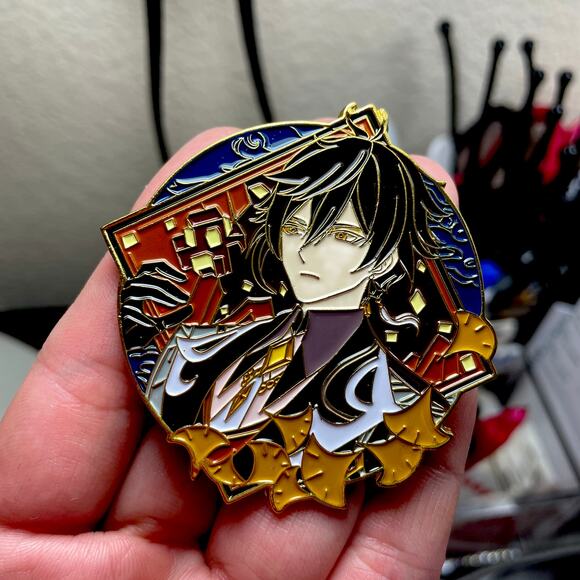 Genshin Impact Video Game Zhong Li Enamel Pins GS-02 - Picture 1 of 2